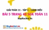 Giải bài 5 trang 40 Toán 11 tập 1 SGK Cánh Diều